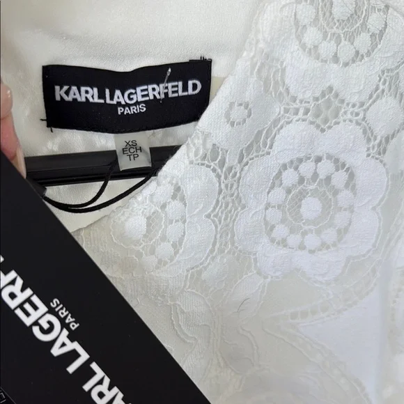 White Lace Top by Karl Lagerfeld - Picture 2 of 3